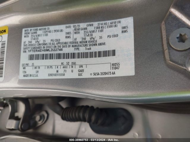 1FTER4EH8MLD22746 Ford Ranger Xlt