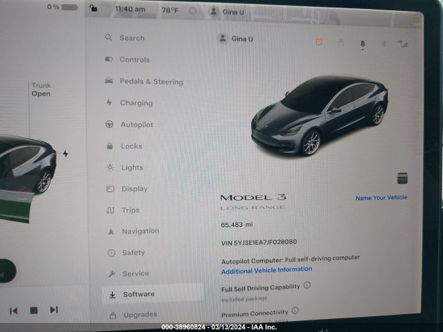 5YJ3E1EA7JF028080 Tesla Model 3 Long Range/mid Range