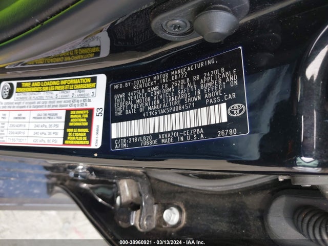 Toyota CAMRY XSE 2023 4T1K61AK5PU084571 Image 9