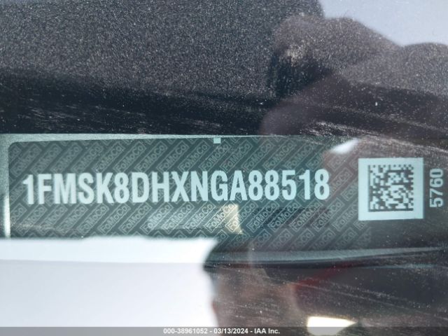 1FMSK8DHXNGA88518 Ford EXPLORER XLT