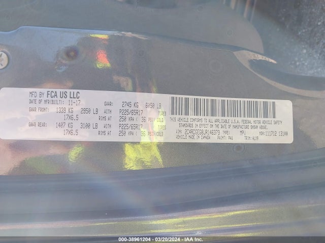 Dodge Grand Caravan Gt 2018 2C4RDGEG8JR146373 Image 9