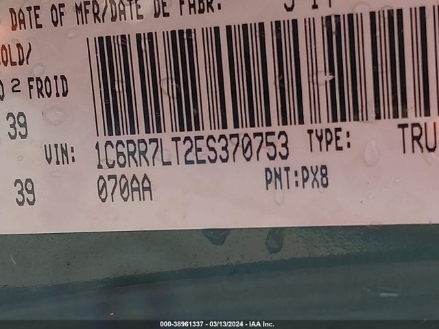 RAM 1500 Slt 2014 1C6RR7LT2ES370753 Image 9