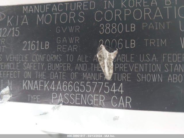 KIA FORTE LX 2016 KNAFK4A66G5577544 Image 9