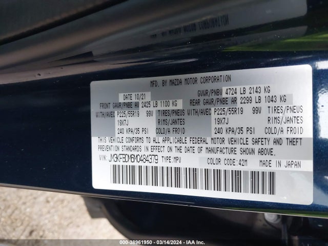 Mazda Cx-5 Grand Touring 2021 JM3KFBDM6M0484379 Image 9