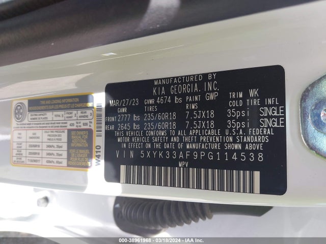 KIA Sportage Ex 2023 5XYK33AF9PG114538 Image 9