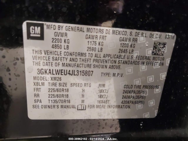 GMC Terrain Slt Diesel 2018 3GKALWEU4JL315807 Image 9