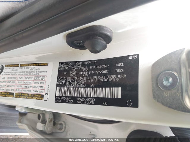 Toyota 4runner Sr5 Premium 2022 JTENU5JR3N5985162 Image 9