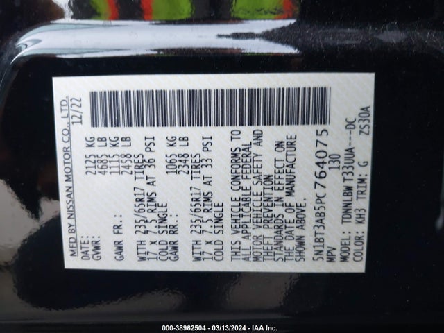 Nissan Rogue S Intelligent Awd 2023 5N1BT3AB5PC764075 Image 9