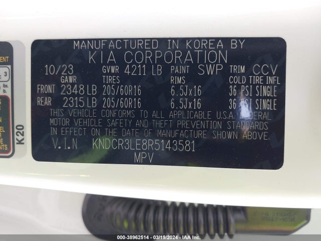 KIA NIRO EX 2024 KNDCR3LE8R5143581 Image 9