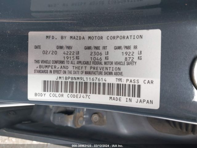 JM1BPBNM9L1167614 Mazda Mazda3 Premium Package
