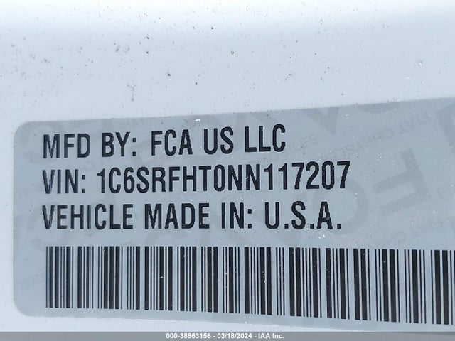 RAM 1500 Limited  4x4 5'7 Box 2022 1C6SRFHT0NN117207 Image 9