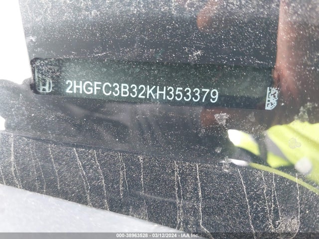 Honda CIVIC EX 2019 2HGFC3B32KH353379 Image 9
