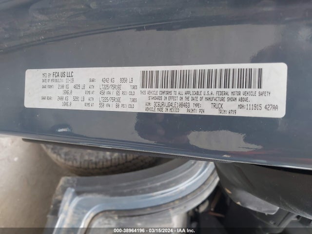 3C6URVJG4LE108463 RAM Promaster 3500 Cargo Van High Roof 159 Wb Ext