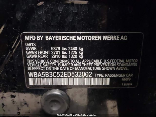 WBA5B3C52ED532002 BMW 535i Xdrive