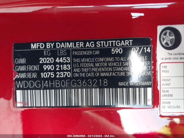 WDDGJ4HB0FG363218 Mercedes-Benz C 250