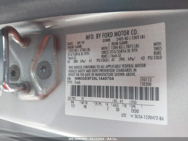 Ford Transit Connect Xlt Passenger 2020 NM0GE9F29L1449704 Image 9