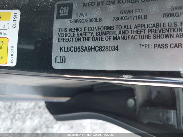 Chevrolet Spark Ls Cvt 2017 KL8CB6SA9HC828034 Image 9