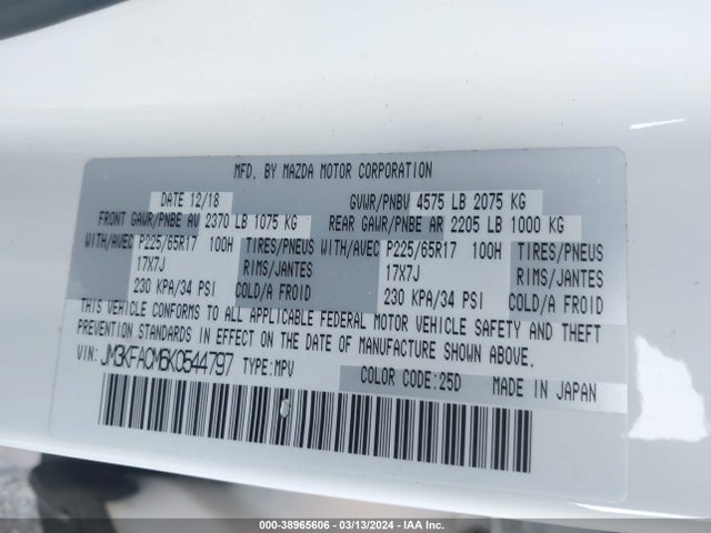 Mazda Cx-5 Touring 2019 JM3KFACM6K0544797 Image 9