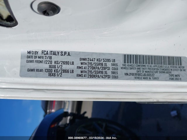 RAM Promaster City Tradesman Slt 2018 ZFBERFBB2J6L60532 Image 9