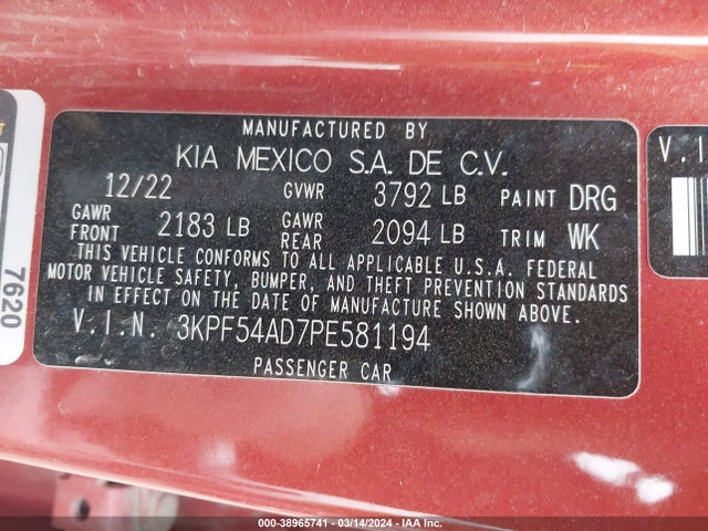 KIA Forte Gt-line 2023 3KPF54AD7PE581194 Image 9