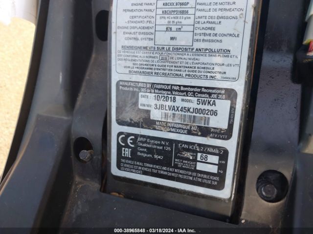 2019 CAN-AM OUTLANDER MAX 3JBLVAX45KJ000206 Photo 9