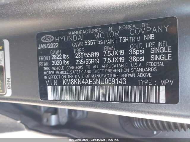 Hyundai Ioniq 5 Sel 2022 KM8KN4AE3NU069143 Image 9