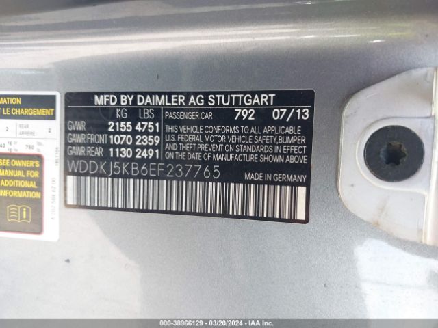 WDDKJ5KB6EF237765 Mercedes-Benz E 350