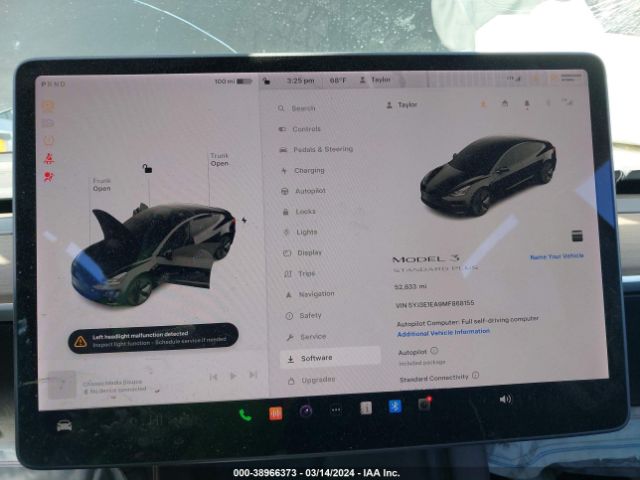 5YJ3E1EA9MF868155 Tesla Model 3 Standard Range Plus Rear-wheel Drive