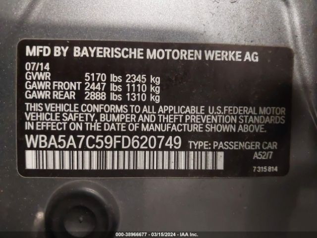 WBA5A7C59FD620749 BMW 528i Xdrive