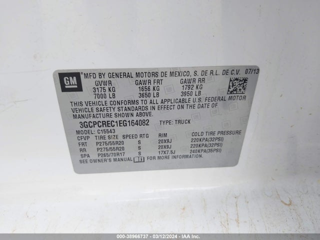 Chevrolet Silverado 1500 1lt 2014 3GCPCREC1EG164082 Image 9