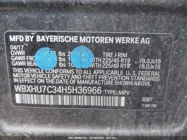WBXHU7C34H5H36966 BMW X1 Sdrive28i