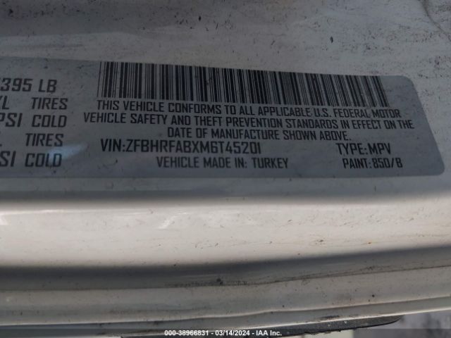 ZFBHRFABXM6T45201 RAM Promaster City Tradesman