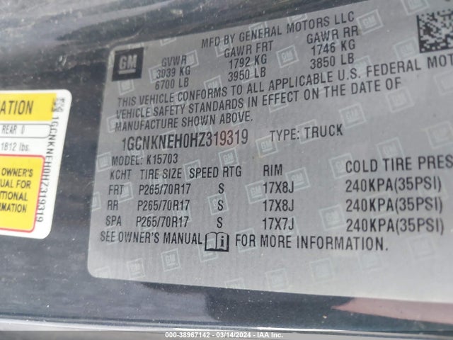 Chevrolet Silverado 1500 Wt 2017 1GCNKNEH0HZ319319 Image 9