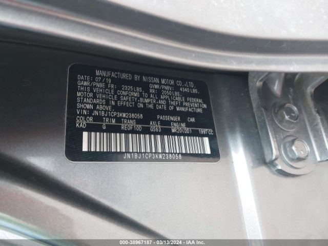 JN1BJ1CP3KW238058 Nissan Rogue Sport Sv