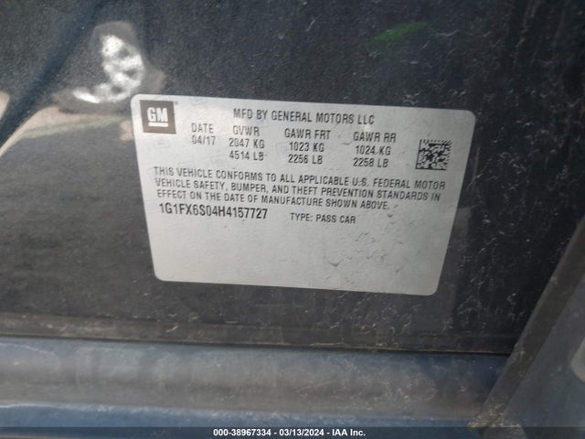Chevrolet Bolt Ev Premier 2017 1G1FX6S04H4157727 Image 9