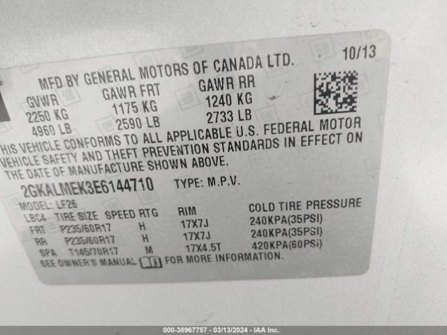 2GKALMEK3E6144710 GMC Terrain Sle-1