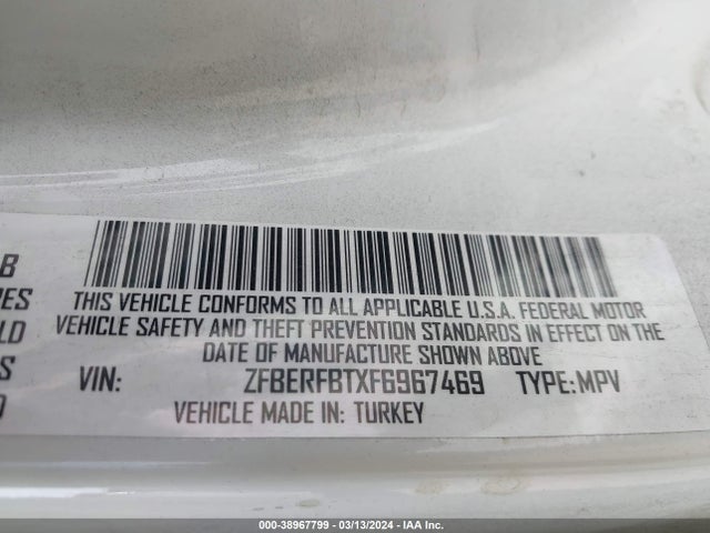 RAM Promaster City Tradesman Slt 2015 ZFBERFBTXF6967469 Image 9