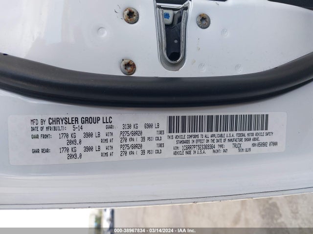 1C6RR7PT5ES369364 RAM 1500 Longhorn Limited