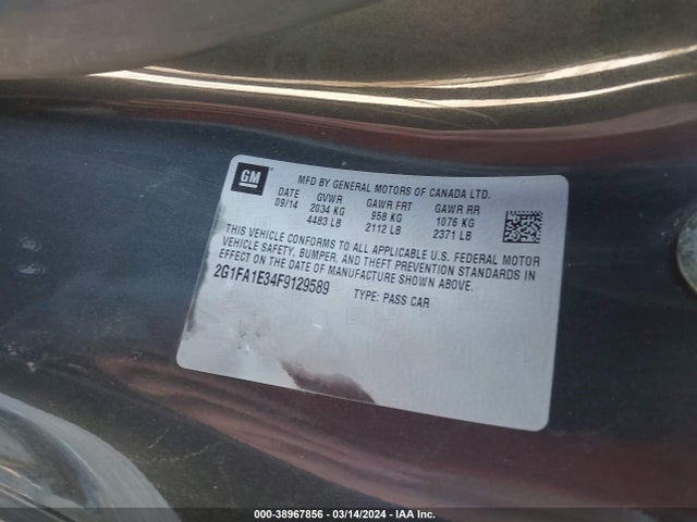 Chevrolet Camaro 1ls 2015 2G1FA1E34F9129589 Image 9