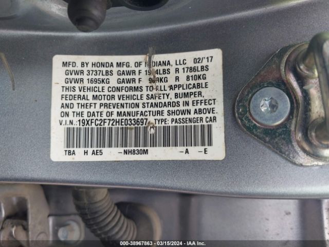 19XFC2F72HE033697 Honda CIVIC EX