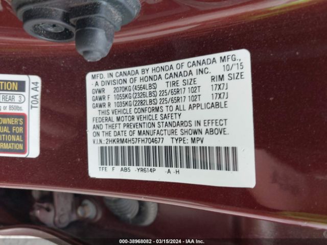 2HKRM4H57FH704677 Honda CR-V EX