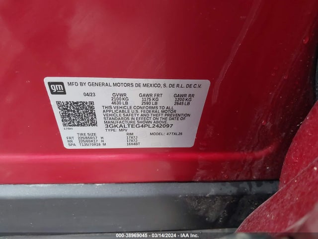 GMC Terrain Awd Sle 2023 3GKALTEG4PL242097 Image 9