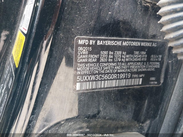 5UXXW3C56G0R19919 BMW X4 Xdrive28i