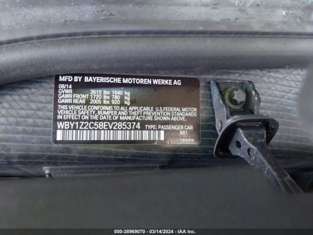 WBY1Z2C58EV285374 BMW I3