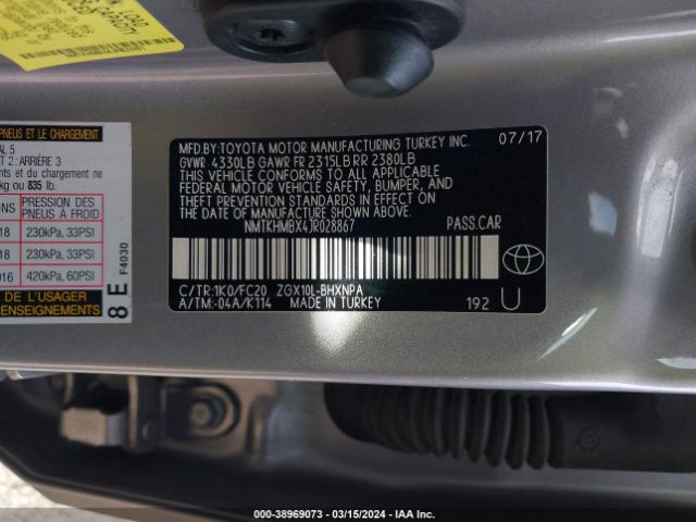 NMTKHMBX4JR028867 Toyota C-HR XLE