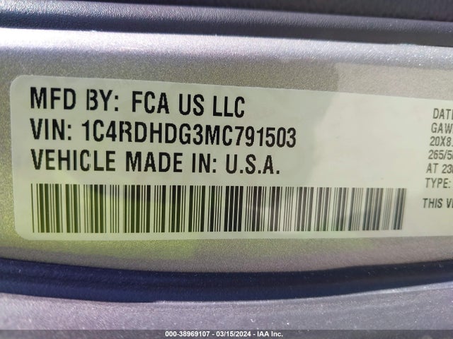 Dodge Durango Gt Plus Rwd 2021 1C4RDHDG3MC791503 Image 9