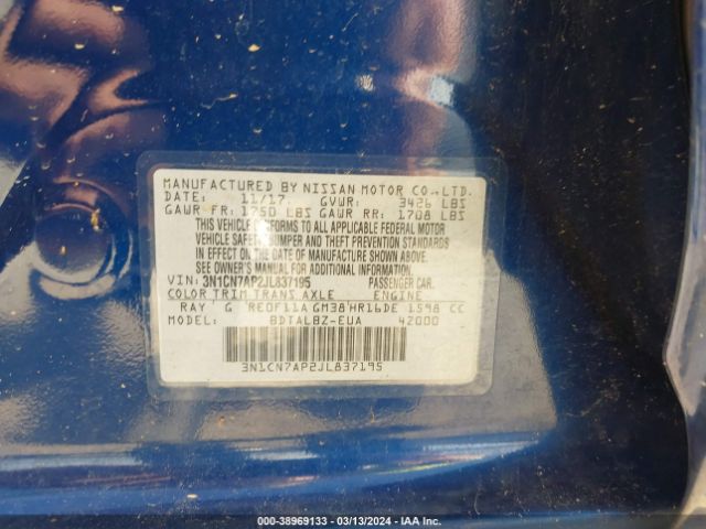 3N1CN7AP2JL837195 Nissan Versa 1.6 Sv