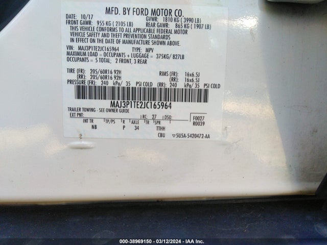 Ford Ecosport Se 2018 MAJ3P1TE2JC165964 Image 9
