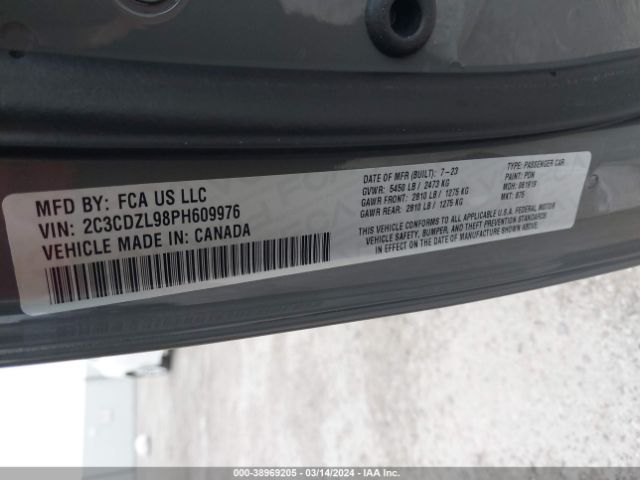 2C3CDZL98PH609976 Dodge Challenger