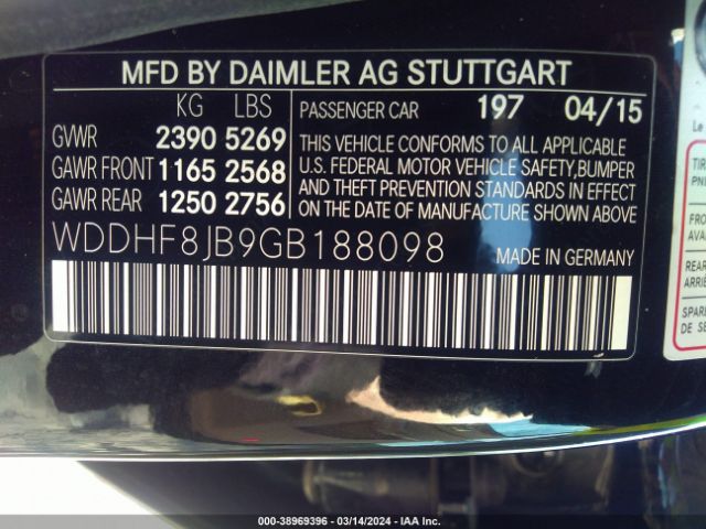 WDDHF8JB9GB188098 Mercedes-Benz E 350 4matic